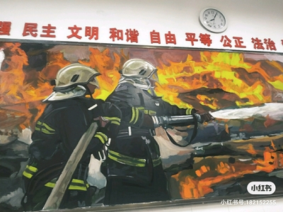 致以烈火中的英雄,消防安全主题黑板报
